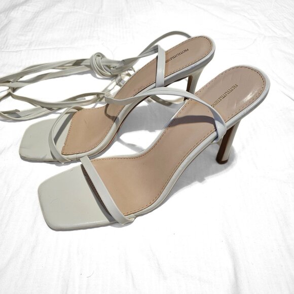 NOTB PLT Square Toe Lace Up Heeled Sandals 7 - Picture 3 of 9
